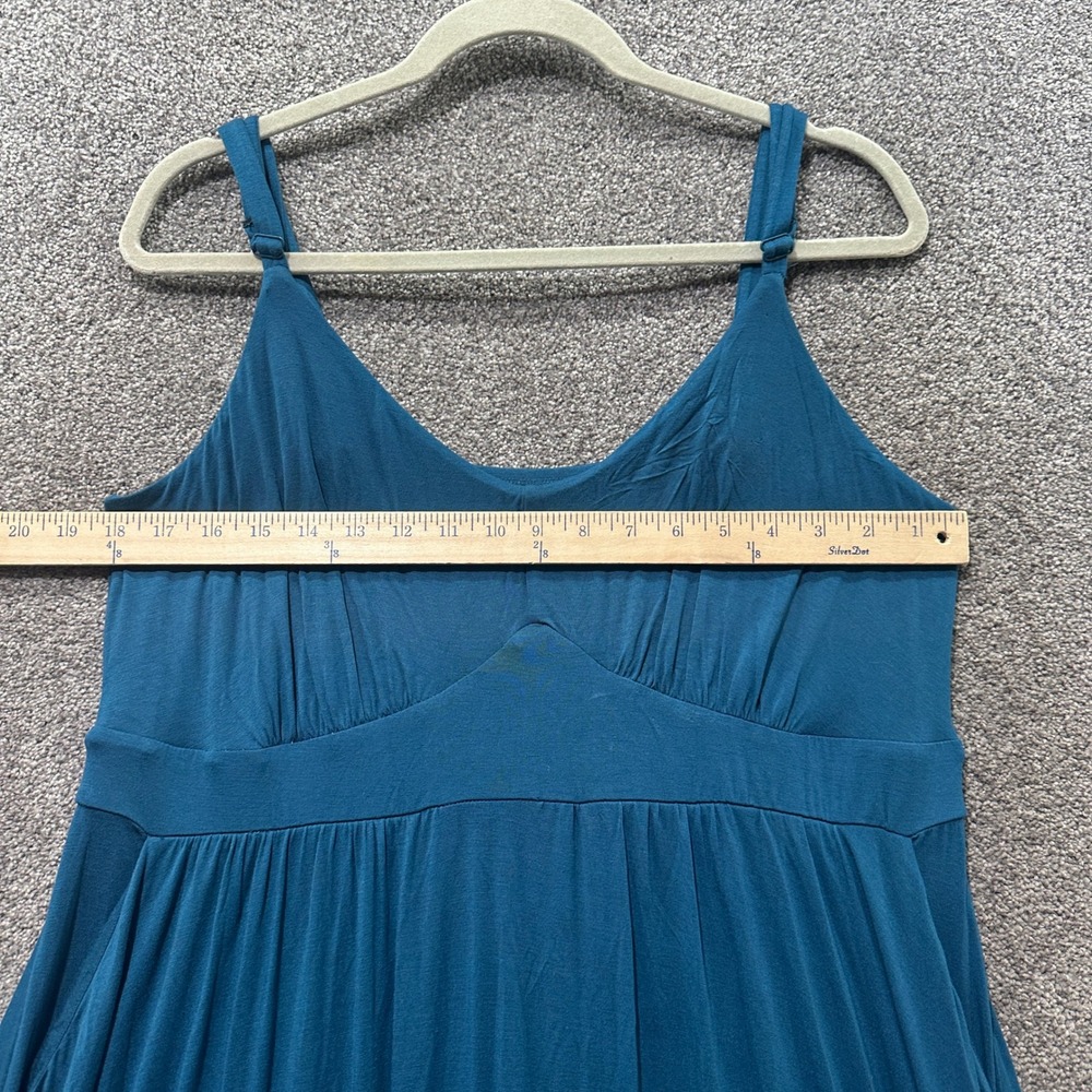 Torrid Supersoft Tiered Maxi Dress Women 1X 14/16 Blue V-Neck Adjustable Straps - Picture 4 of 11
